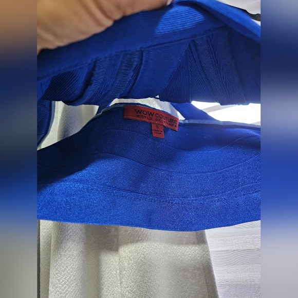 WOW Couture Cross Back Lux Bandage Bralette, Royal Blue - - Size Small - Picture 7 of 9